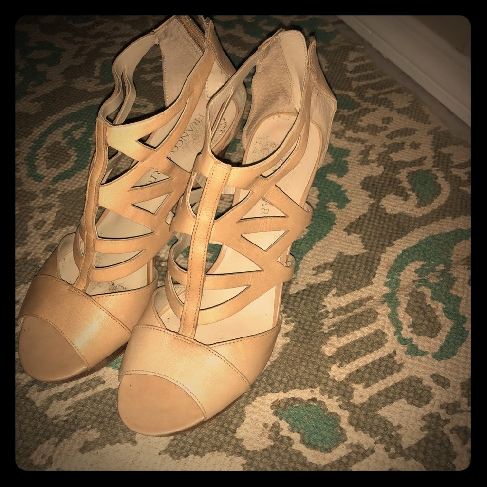 Franco Sarto peep toe pump sandals